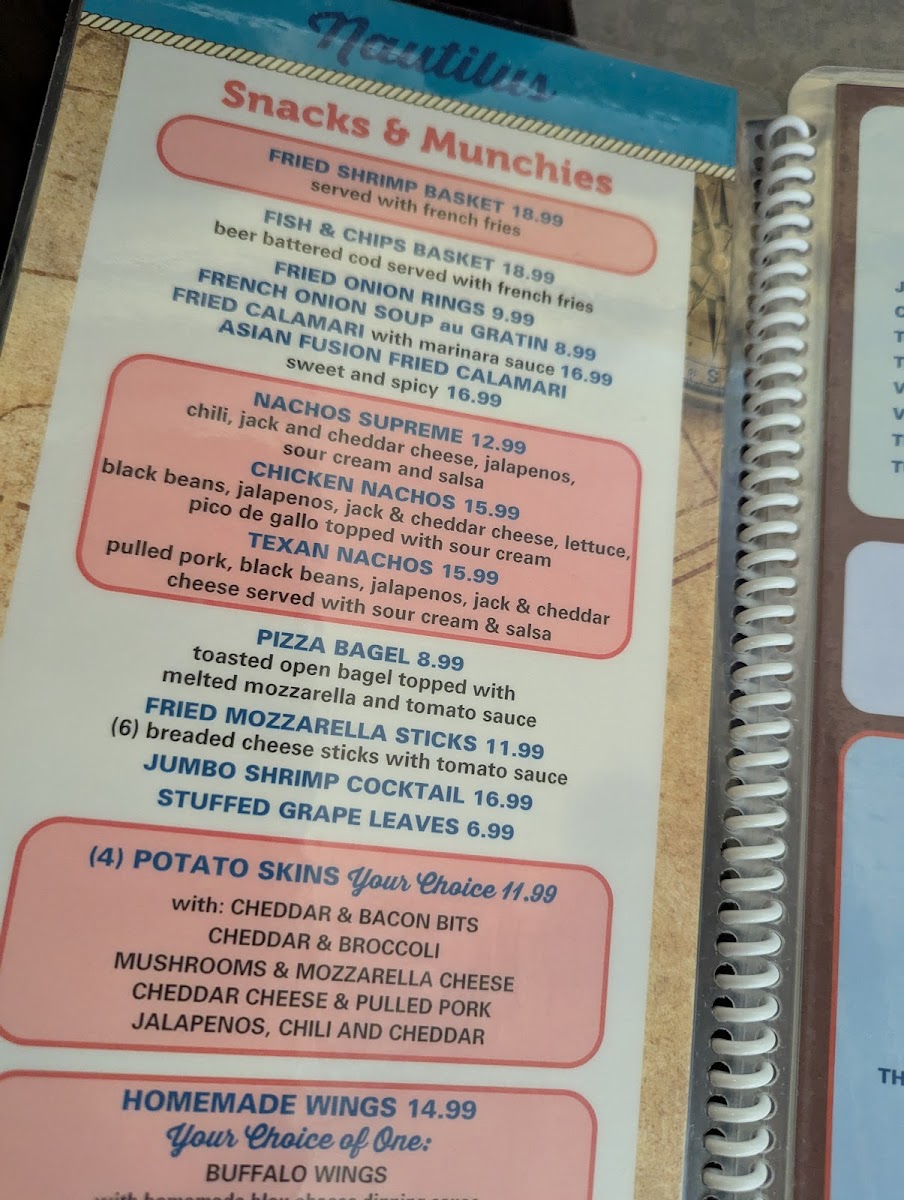 Nautilus Diner Menu - Image 4